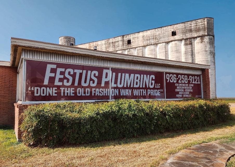 The Festus Plumbing sign in Dayton: Done the Old Fashion Way with Pride